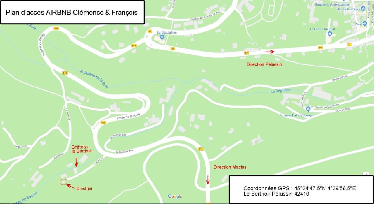 Gite Au Coeur Du Parc Naturel Regional Du Pilat Pélussin Exteriör bild